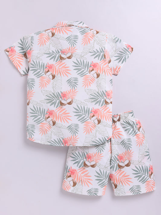 Multi Tropical Short Sleeves Co-ord Set