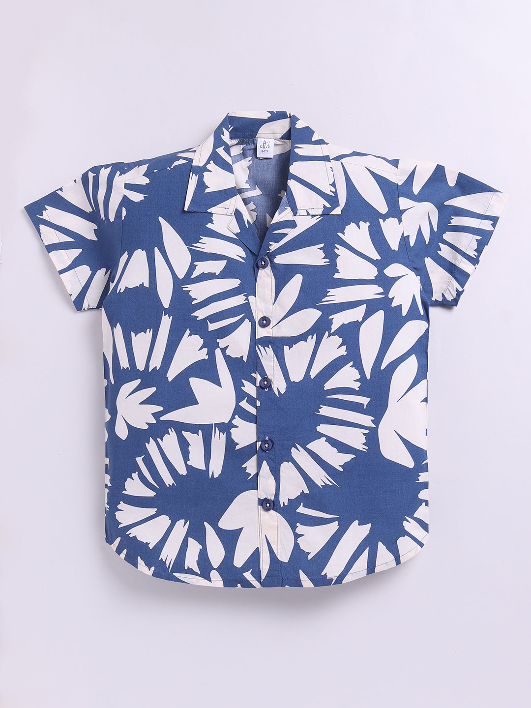 Blue Floral Short Sleeves Co-ord Set