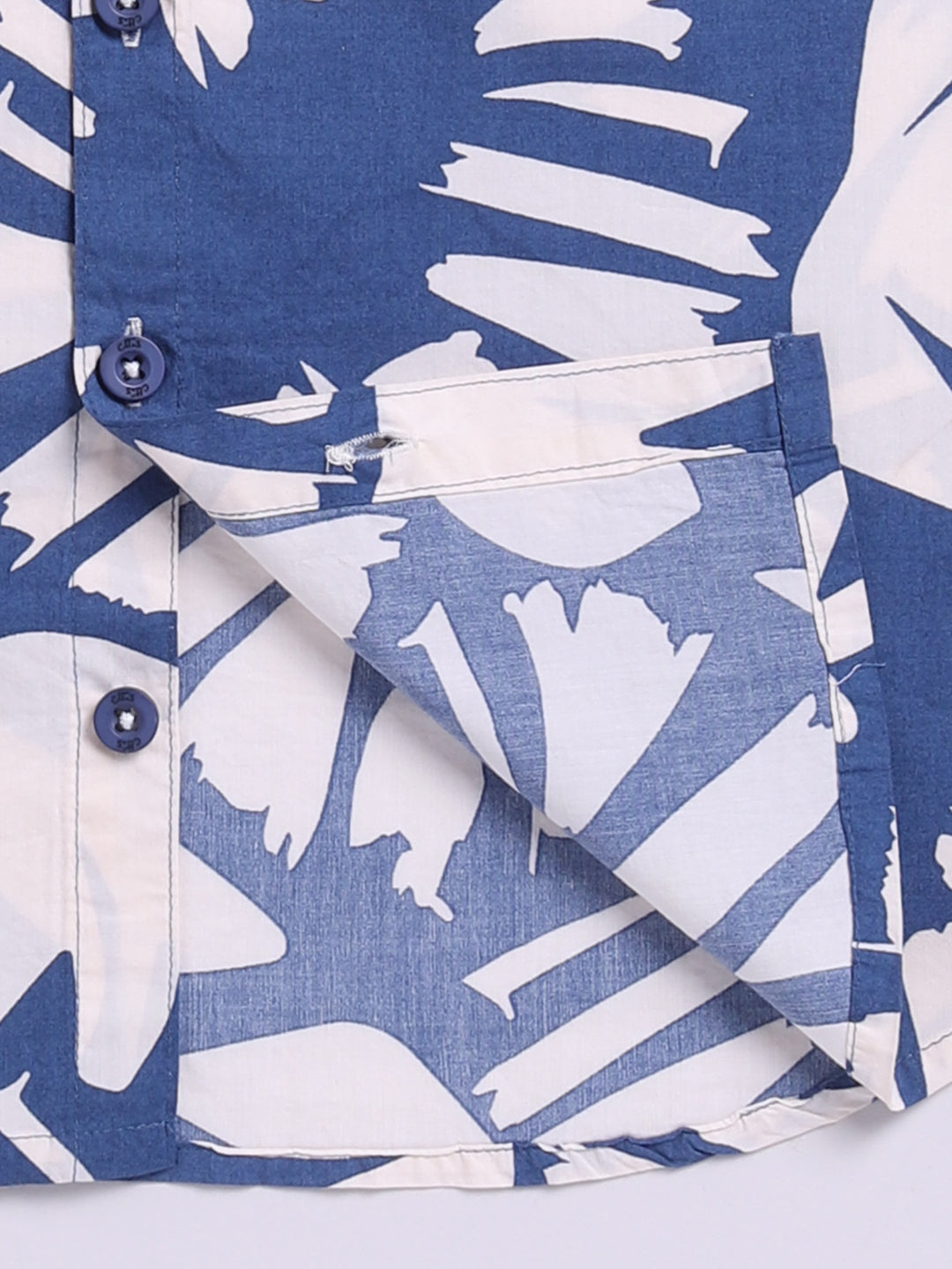 Blue Floral Short Sleeves Co-ord Set