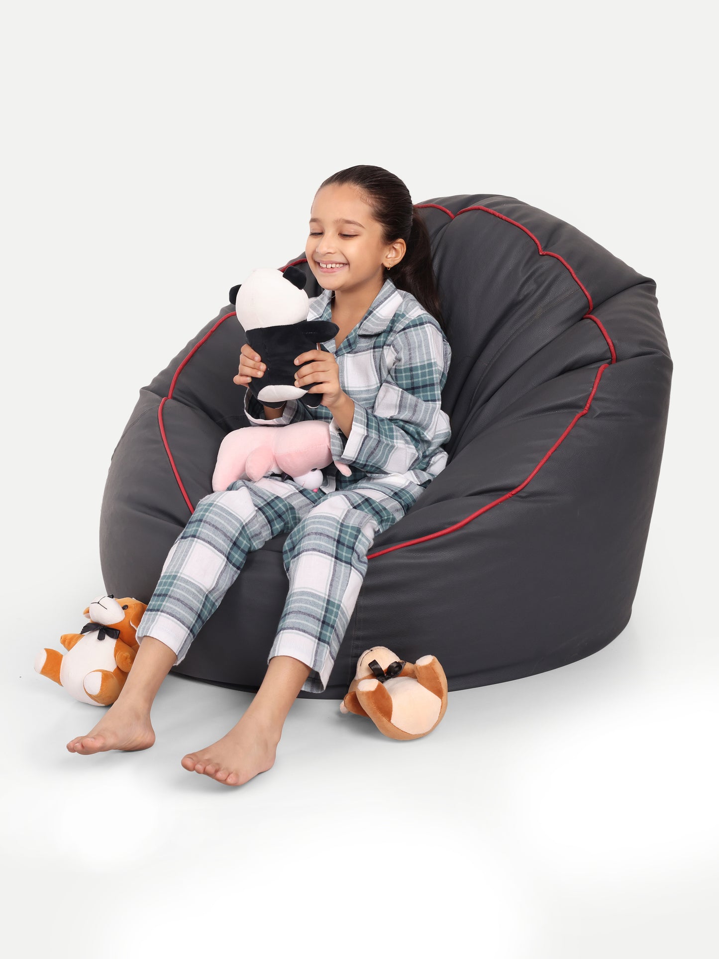 Green Cotton Woven Checked Flannel Full Sleeve Night Suit