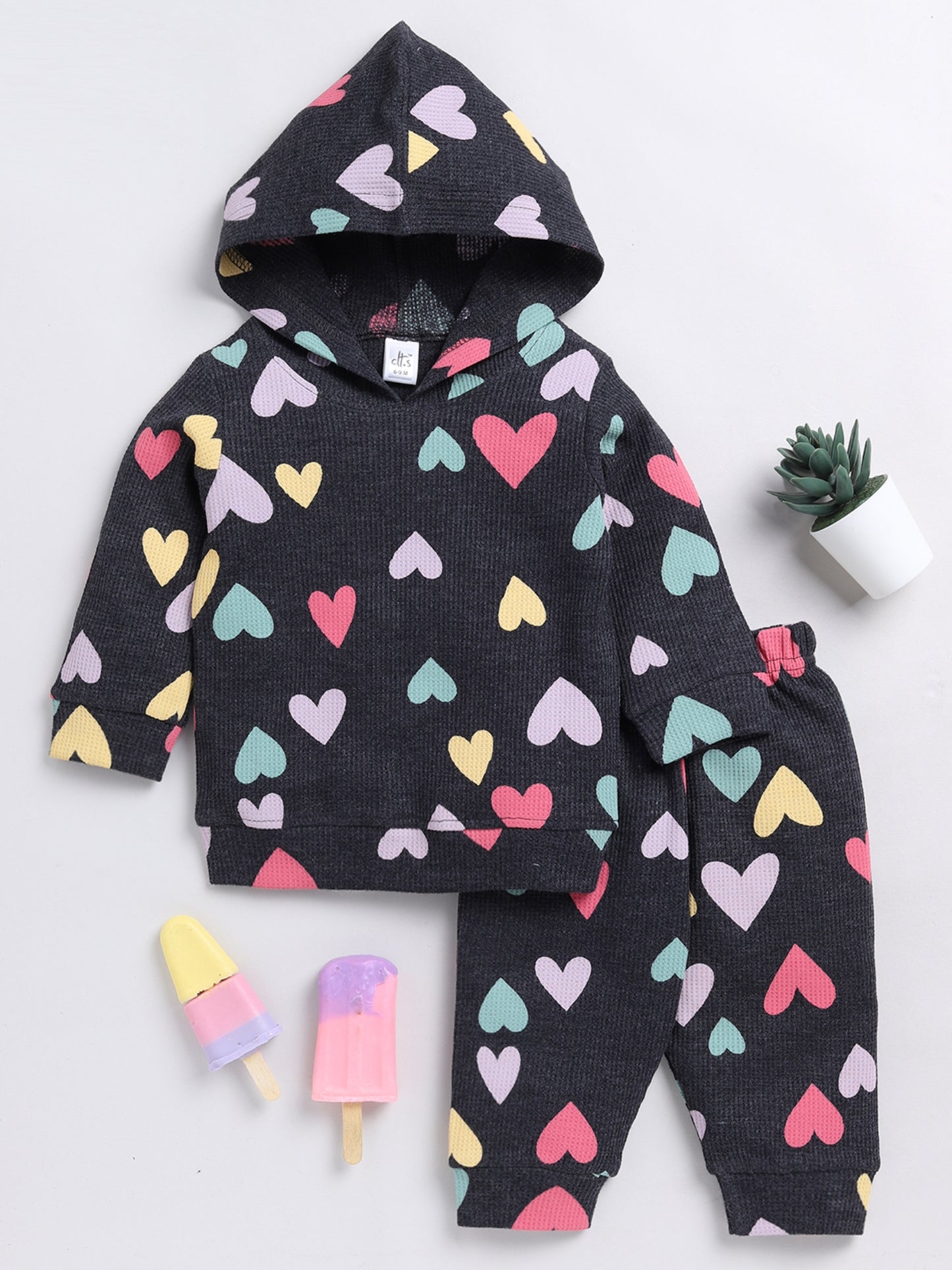 Charcoal All Love Co-ord Hoodie Set