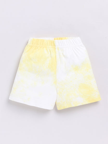 Yellow Tie and Dye Half Sleeve Co-ord Set