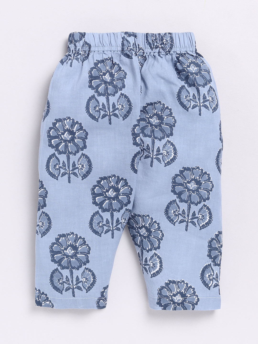 Blue Floral Full Sleeve Kurta Pyjama