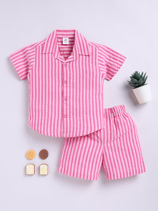 Pink Striped Co-ord Set