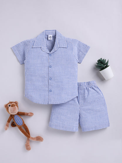 Blue Striped Co-ord Set