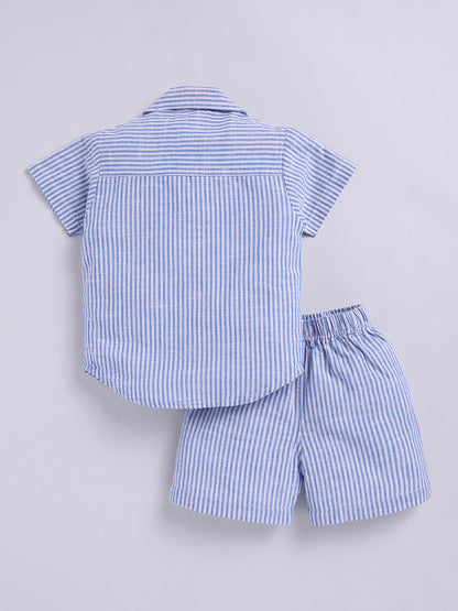 Blue Striped Co-ord Set