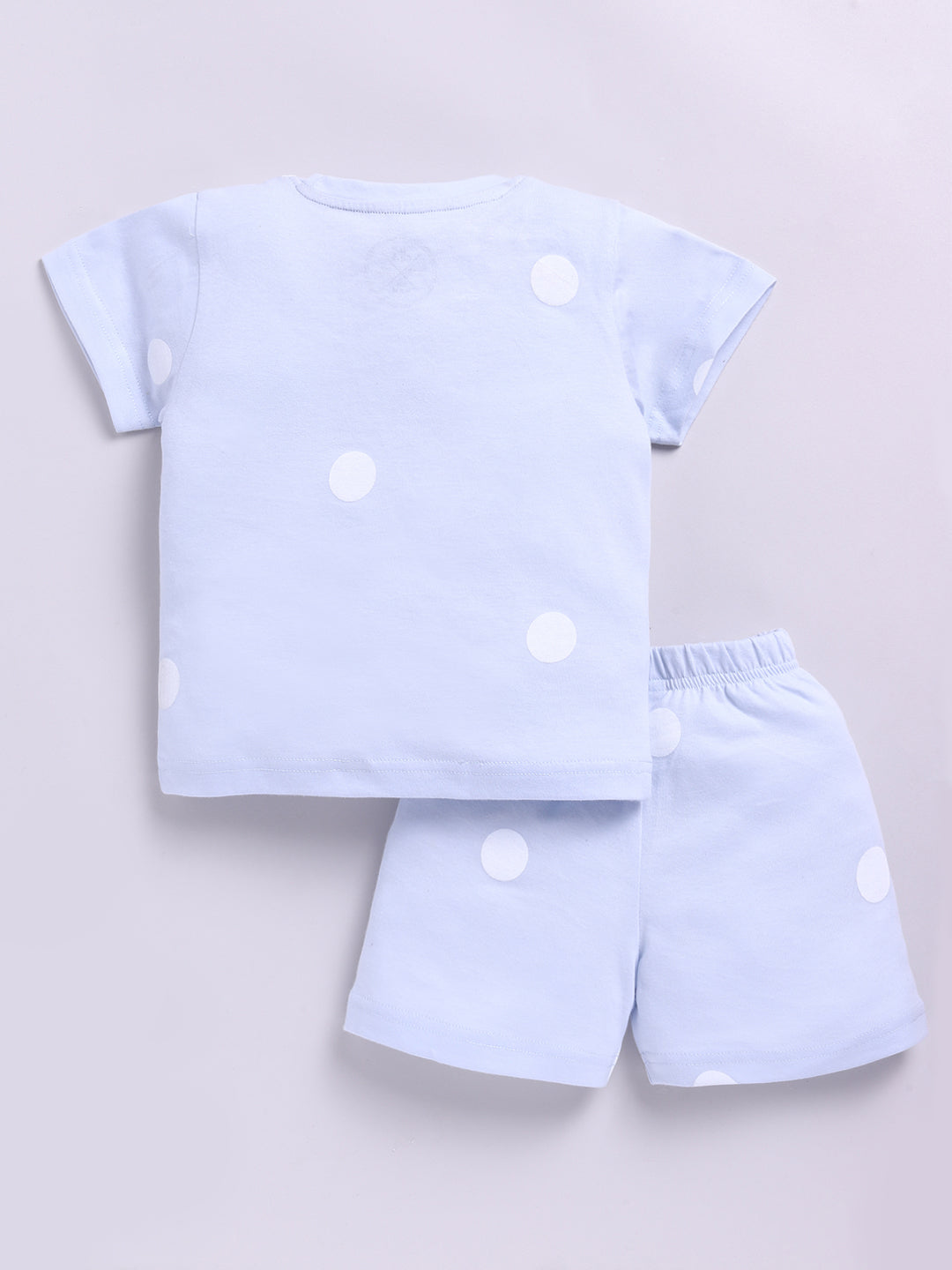 Blue Typography Half Sleeves Co-ord Set