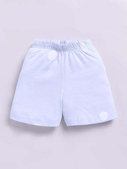 Blue Typography Half Sleeves Co-ord Set