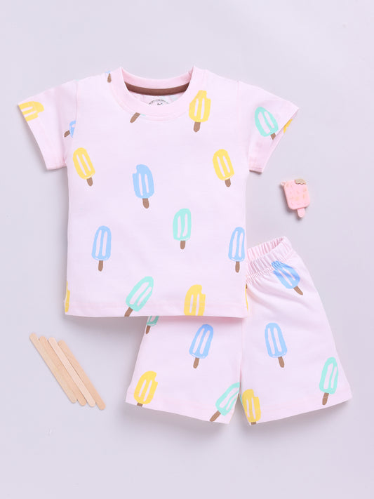 Pink Popsicle Short Sleeves Co-ord Set