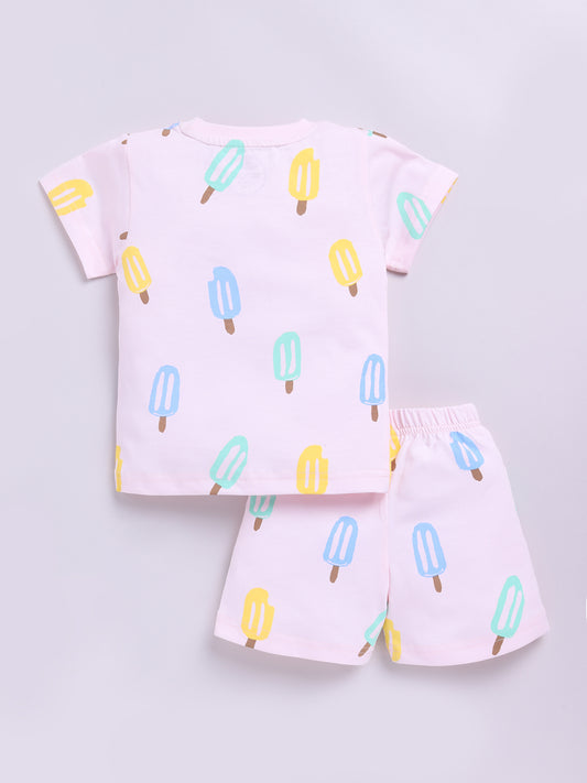 Pink Popsicle Short Sleeves Co-ord Set