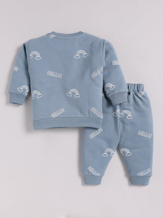 Rainbow Blue Cotton Full Sleeve Co-ord Set