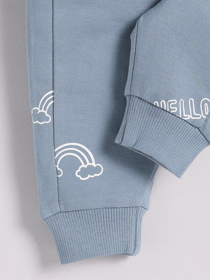 Rainbow Blue Cotton Full Sleeve Co-ord Set