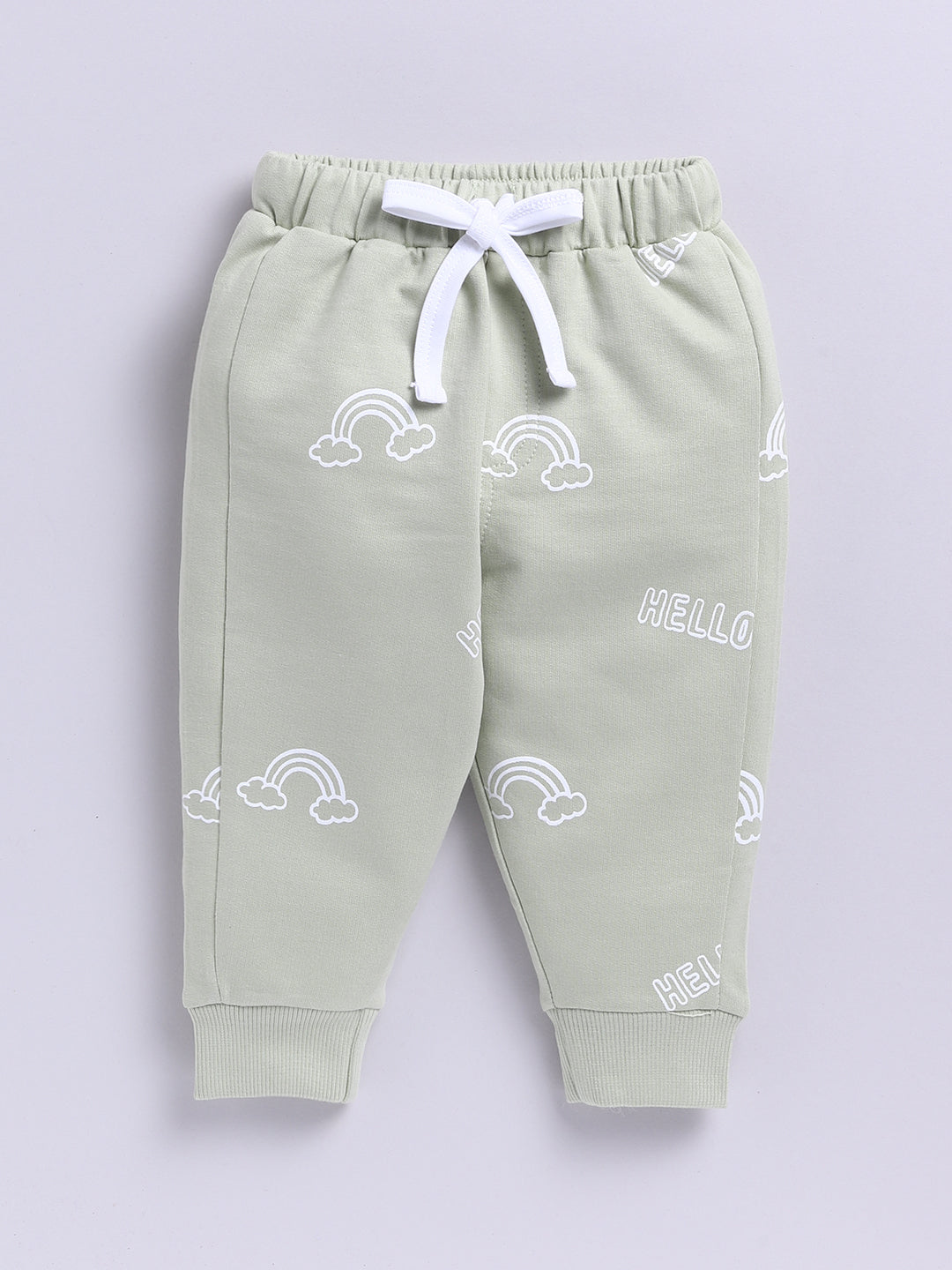 Rainbow Green Cotton Full Sleeve Co-ord Set