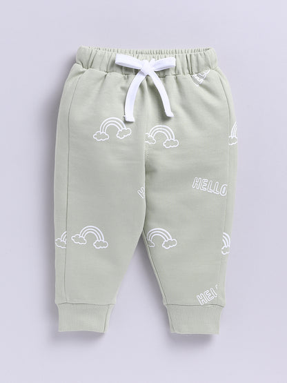 Rainbow Green Cotton Full Sleeve Co-ord Set