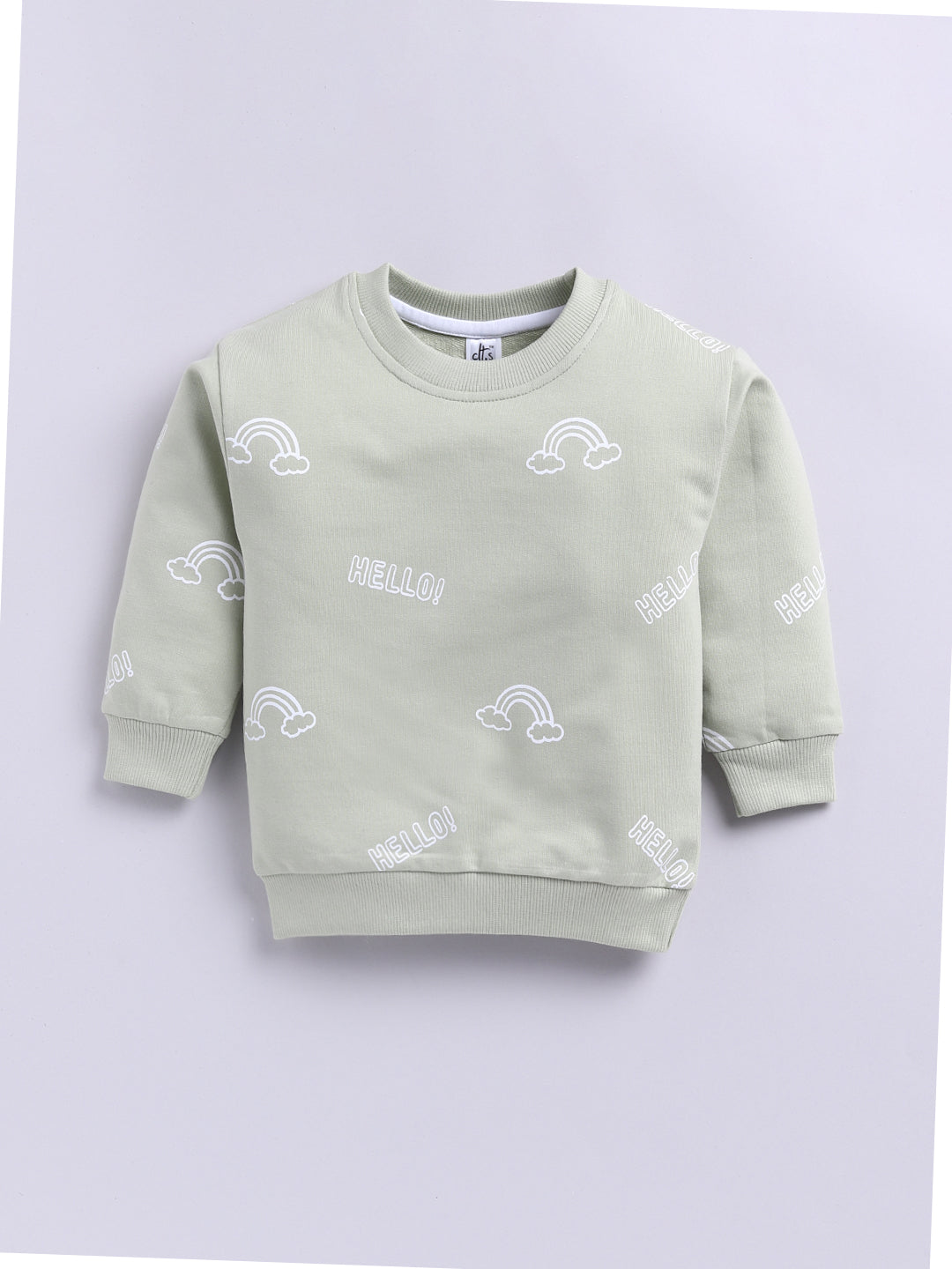 Rainbow Green Cotton Full Sleeve Co-ord Set