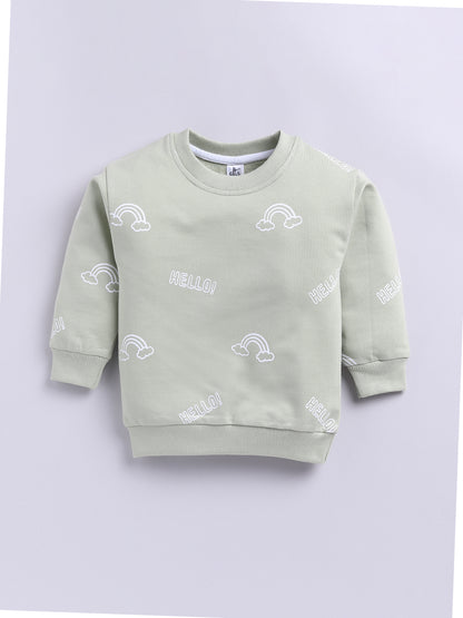 Rainbow Green Cotton Full Sleeve Co-ord Set