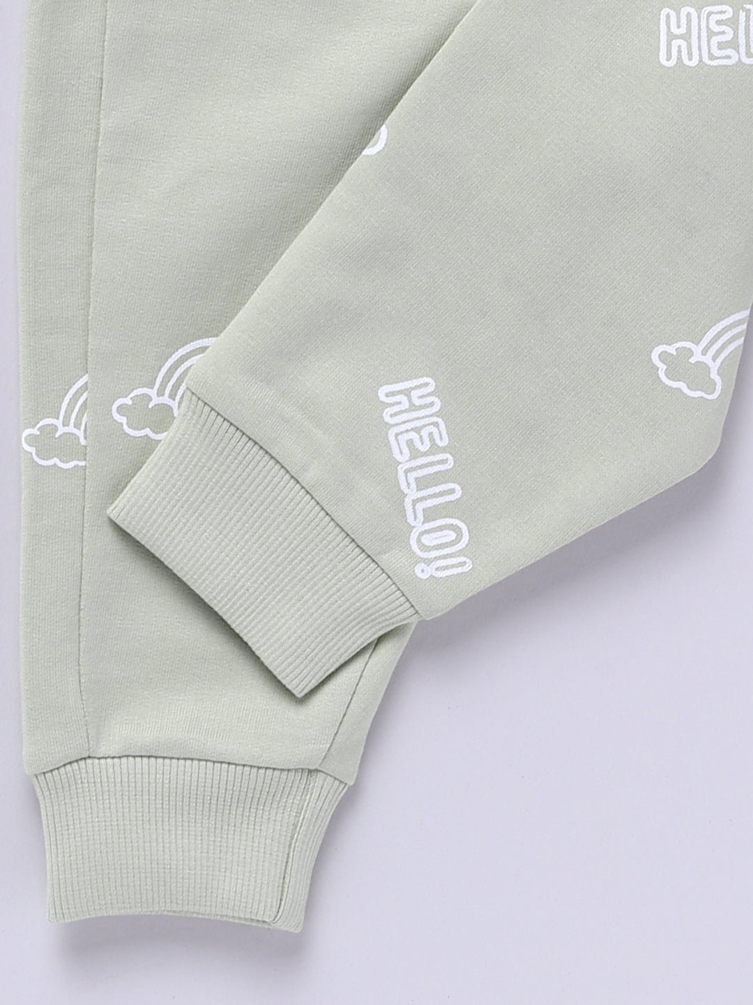 Rainbow Green Cotton Full Sleeve Co-ord Set