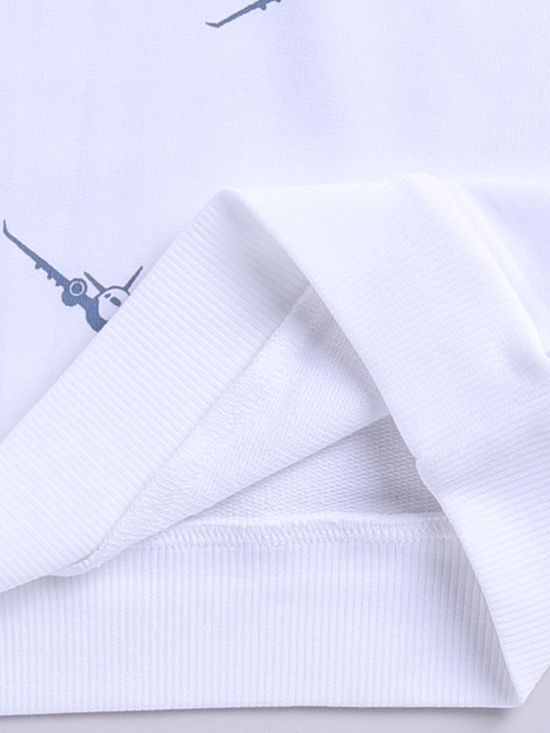 'Airplane' White Cotton Full Sleeve Co-ord Set