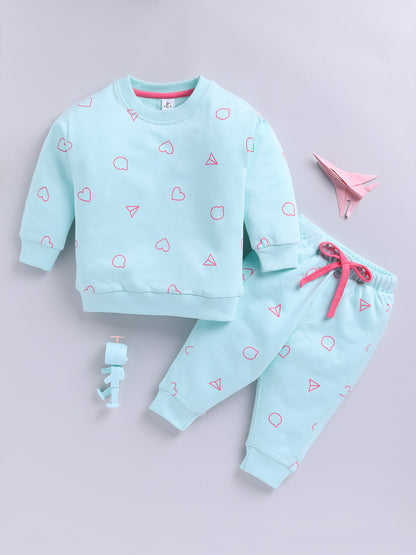 "Mamagram" Sea Green Cotton Knitted Graphic Co-ord Set