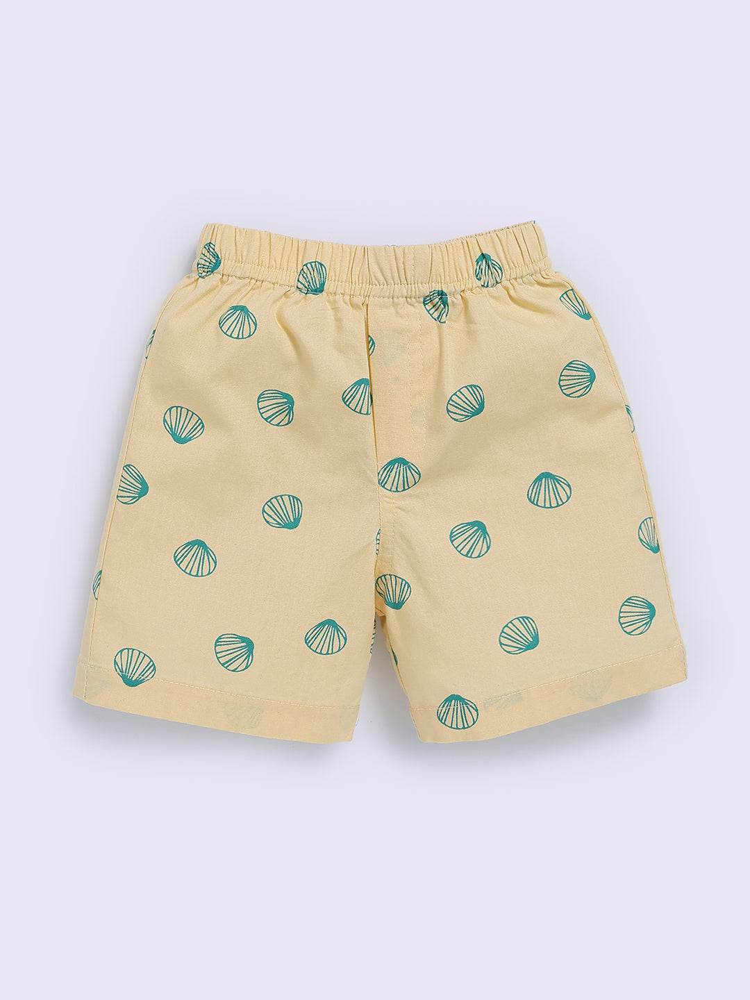 Yellow Cotton Graphic Half Sleeve Co-ord Set