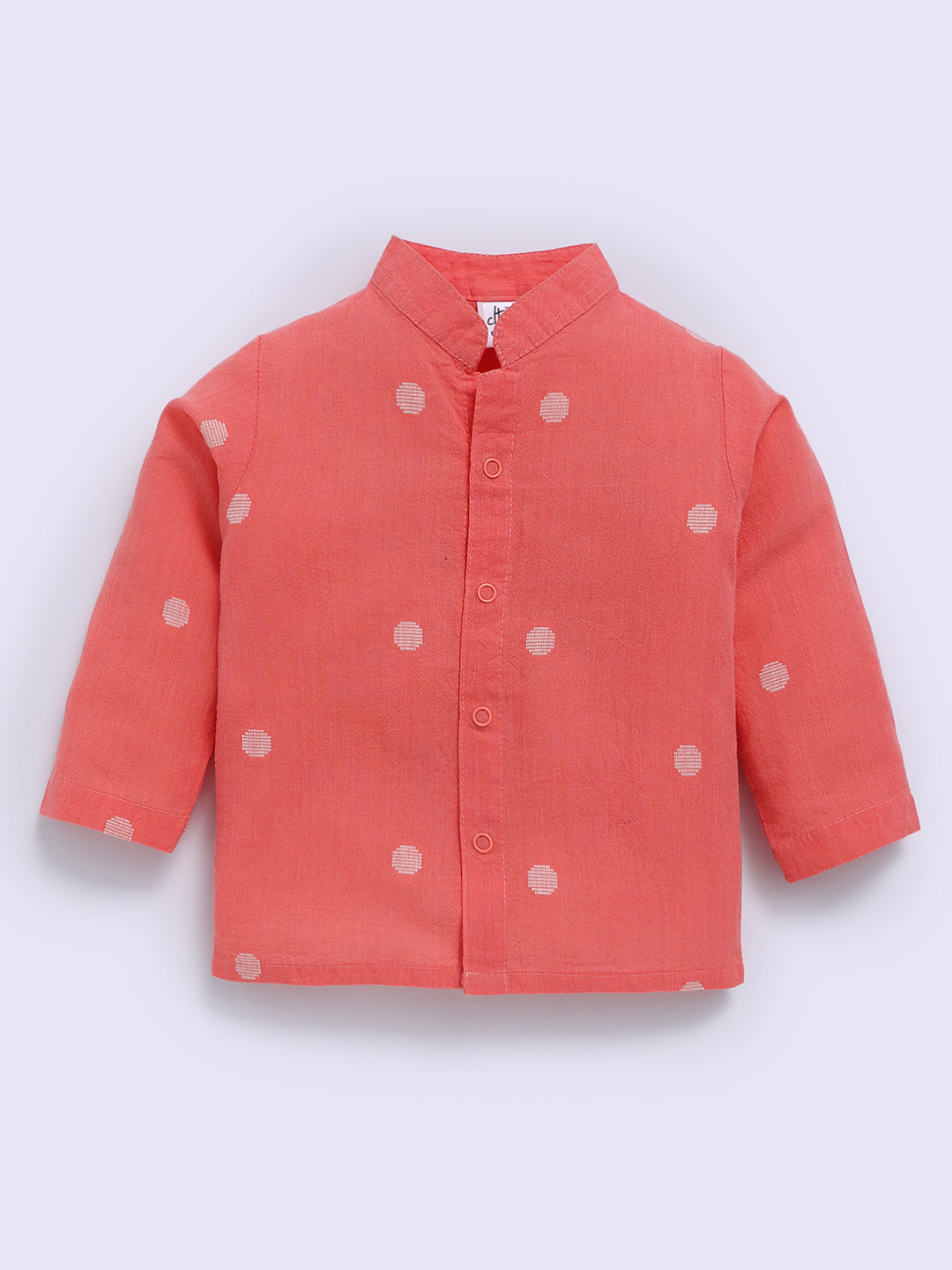 Rust Cotton Floral Full Sleeve Night Suit