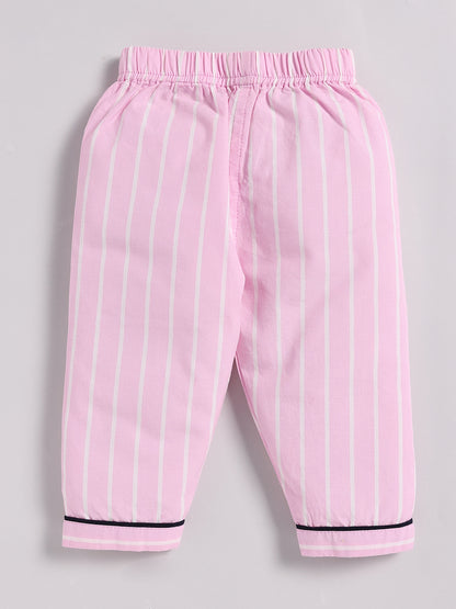 "Papa's Princess" Pink Cotton Full Sleeve Night Suit