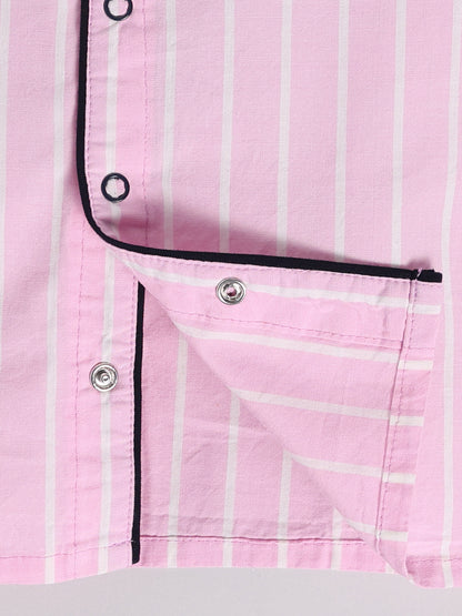 "Papa's Princess" Pink Cotton Full Sleeve Night Suit