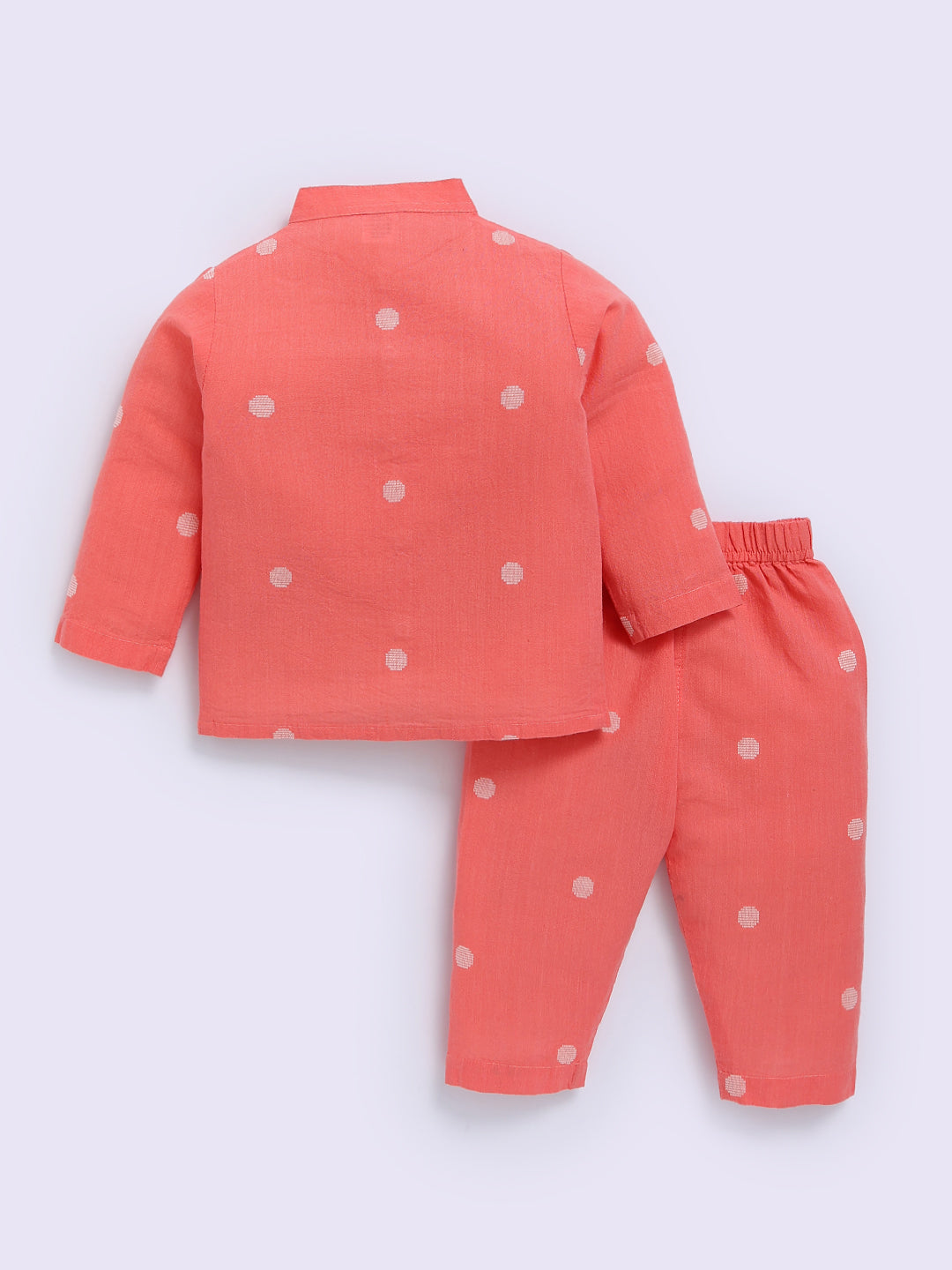 Rust Cotton Floral Full Sleeve Night Suit