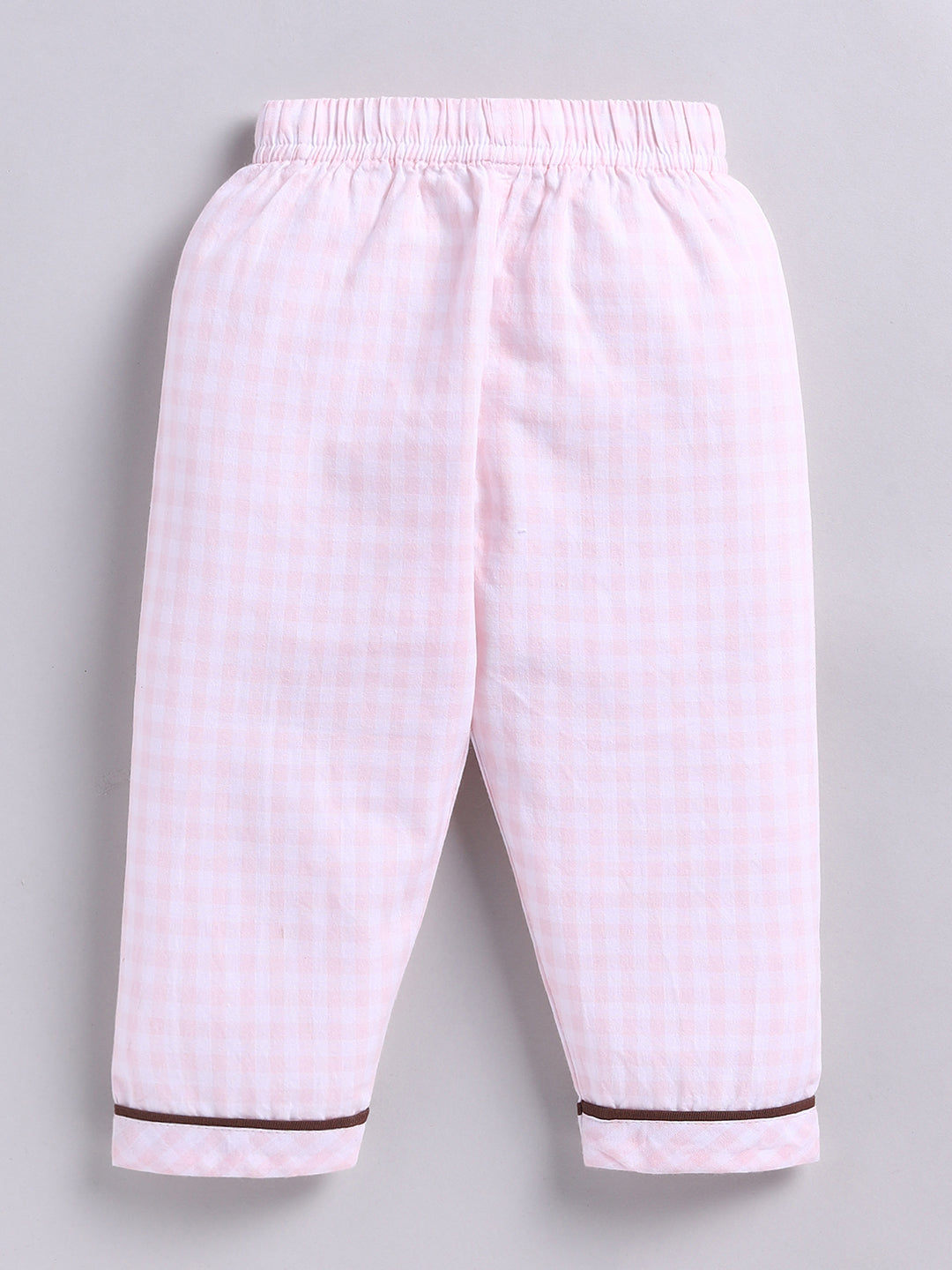 Pink Typography Cotton Full Sleeve Night Suit
