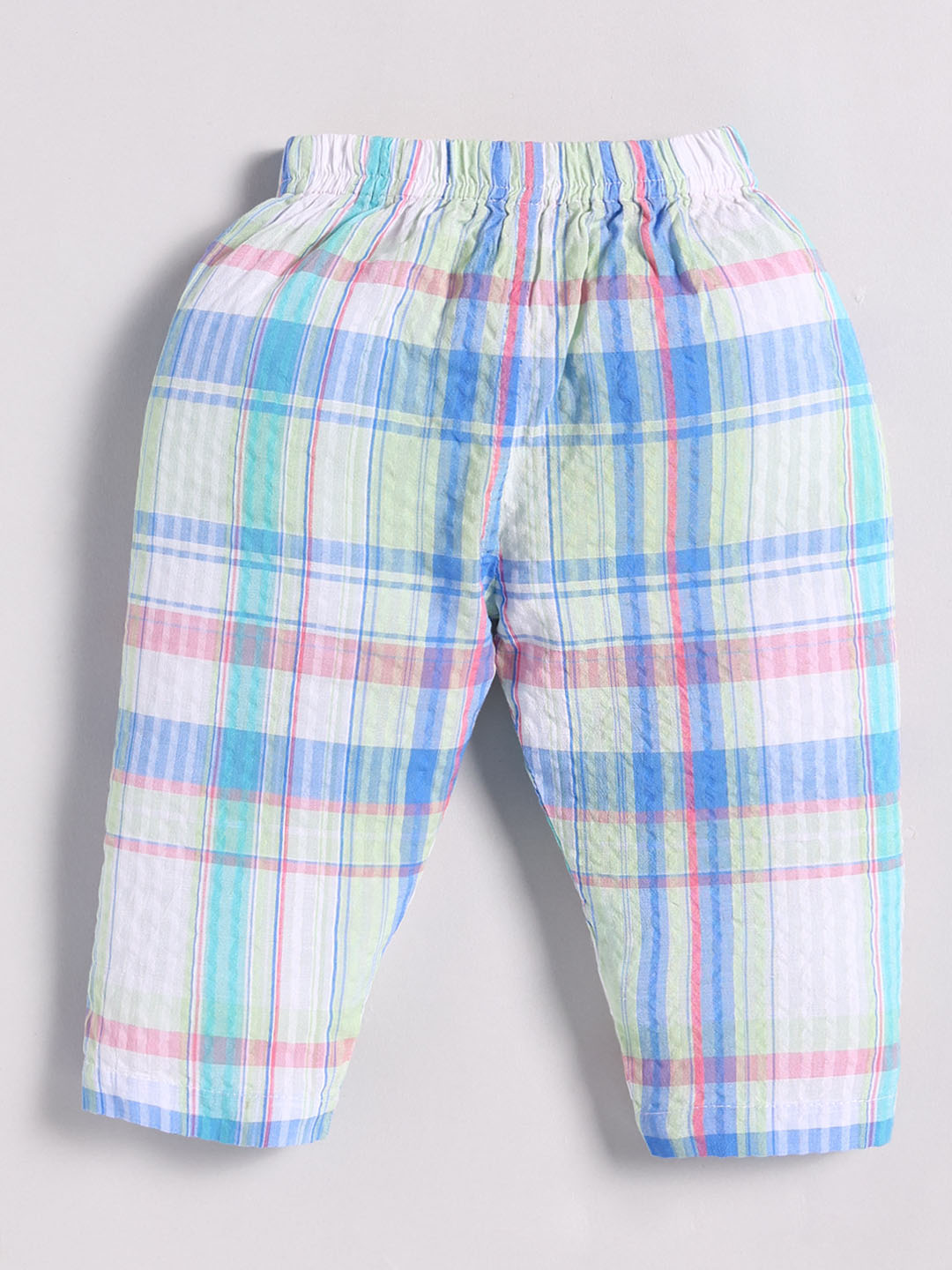 Multi Cotton Checked Full Sleeve Night Suit