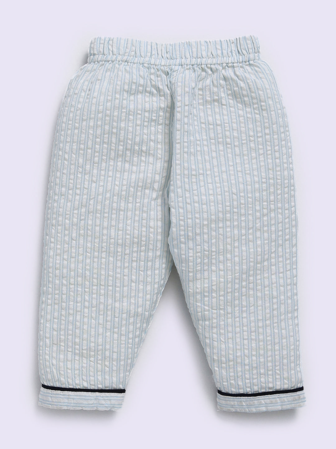 "Cuter version of Dad" Blue Cotton Full Sleeve Night Suit