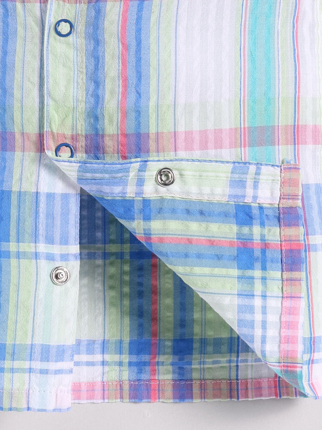 Multi Cotton Checked Full Sleeve Night Suit