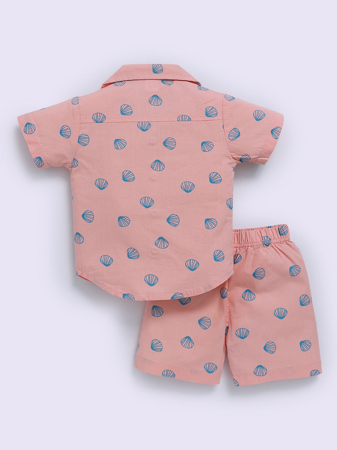 Pink Cotton Graphic Half Sleeve Co-ord Set