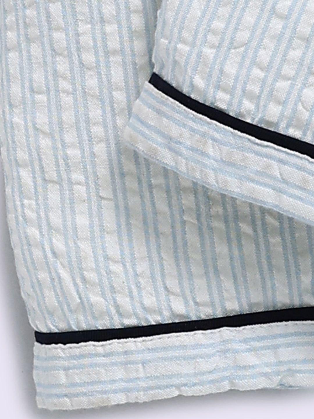 "Cuter version of Dad" Blue Cotton Full Sleeve Night Suit