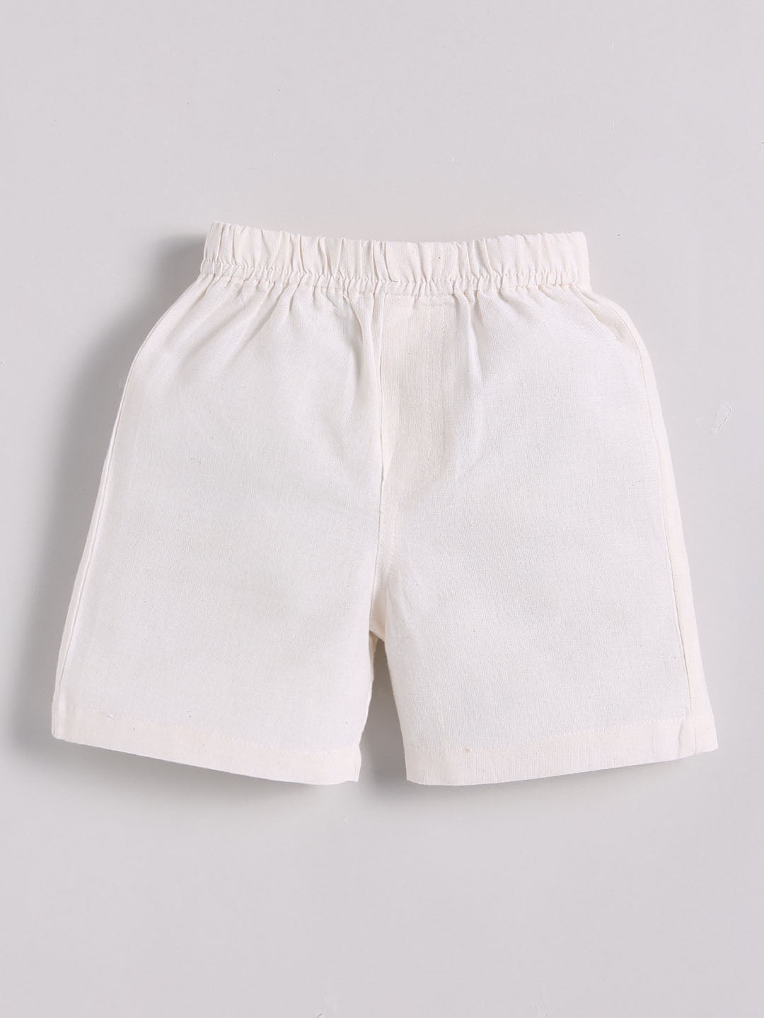Off White Cotton Typography Co-ord Set Half Sleeve