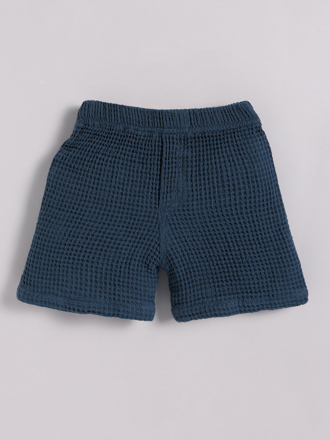 Blue Cotton Solid Half Sleeve Co-ord Set