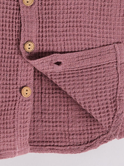 Purple Cotton Solid Half Sleeve Co-ord Set