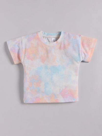 Multi Cotton Half Sleeve Tie and Dye Co-ord Set
