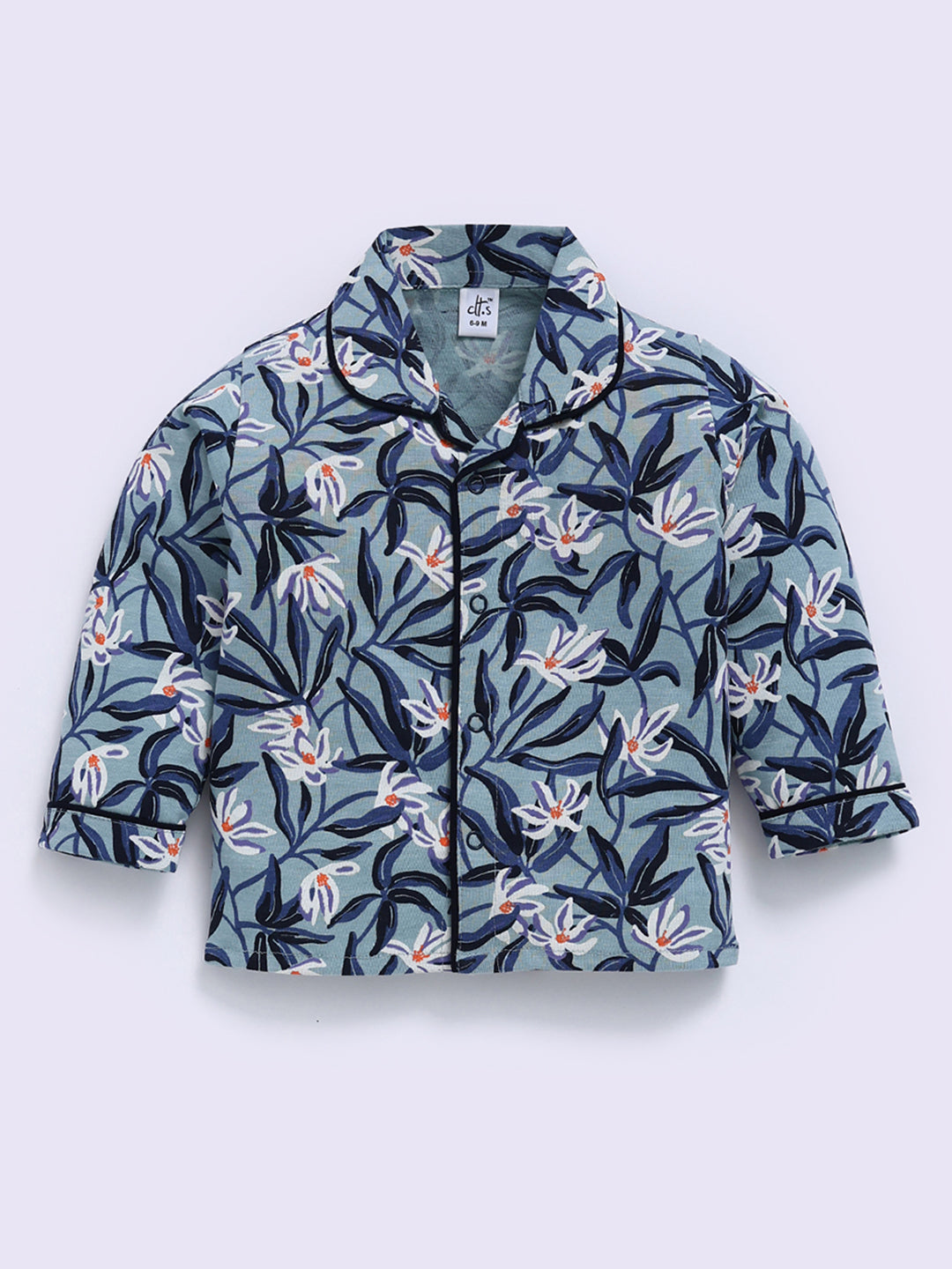 Multi Cotton Floral Full Sleeve Night Suit