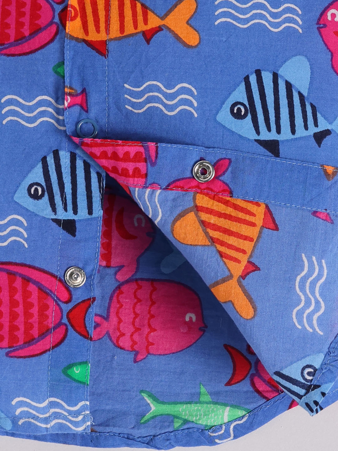 Blue 'Fish' Half Sleeve Co-ord Set
