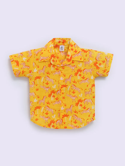 Animal Kingdom Yellow Short Sleeves Co-ord Set