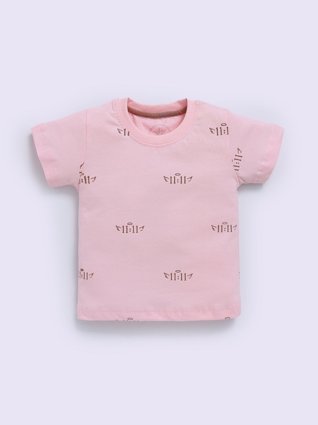 Pink Cotton Graphic Half Sleeve Co-ord Set