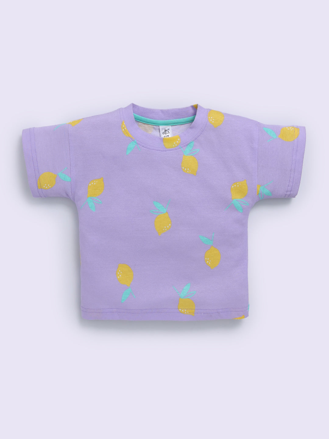 Mauve "Lemons" Short Sleeves Co-ord Set