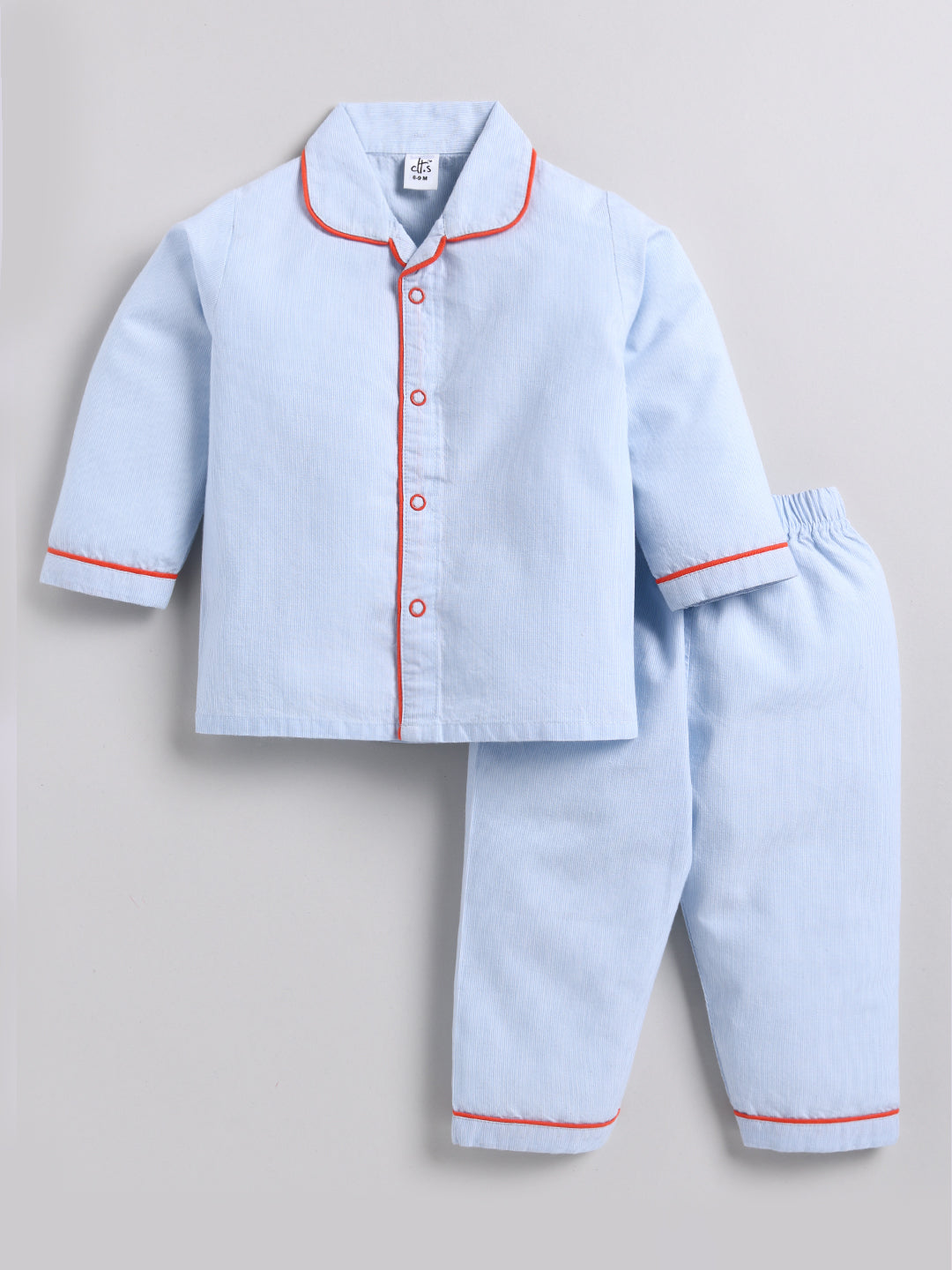 Cuter Version of Dad Blue & Red Typography Full Sleeve Night Suit