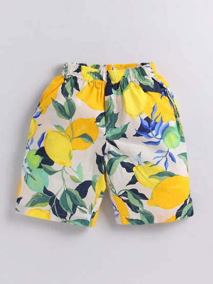 Multi Tropical Cotton Short Sleeves Co-ord Set