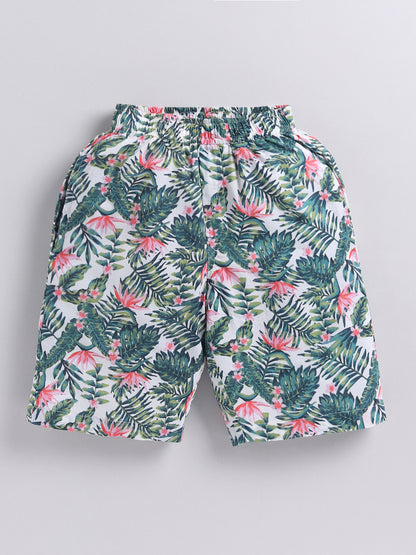 Multi Tropical Cotton Short Sleeves Co-ord Set