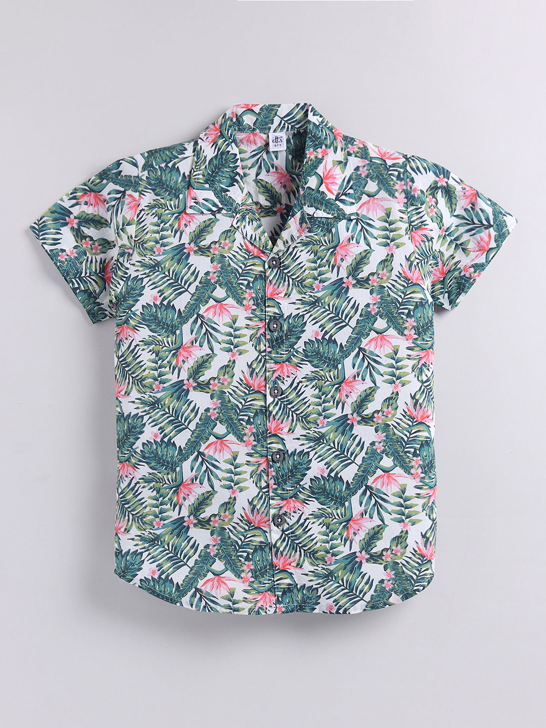 Multi Tropical Cotton Short Sleeves Co-ord Set