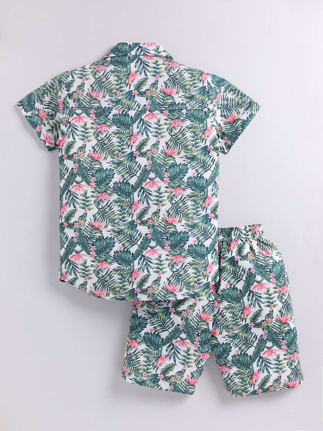 Multi Tropical Cotton Short Sleeves Co-ord Set