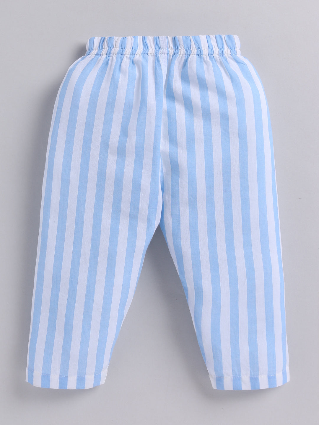 Blue Cotton Striped Kurta Pyjama Set