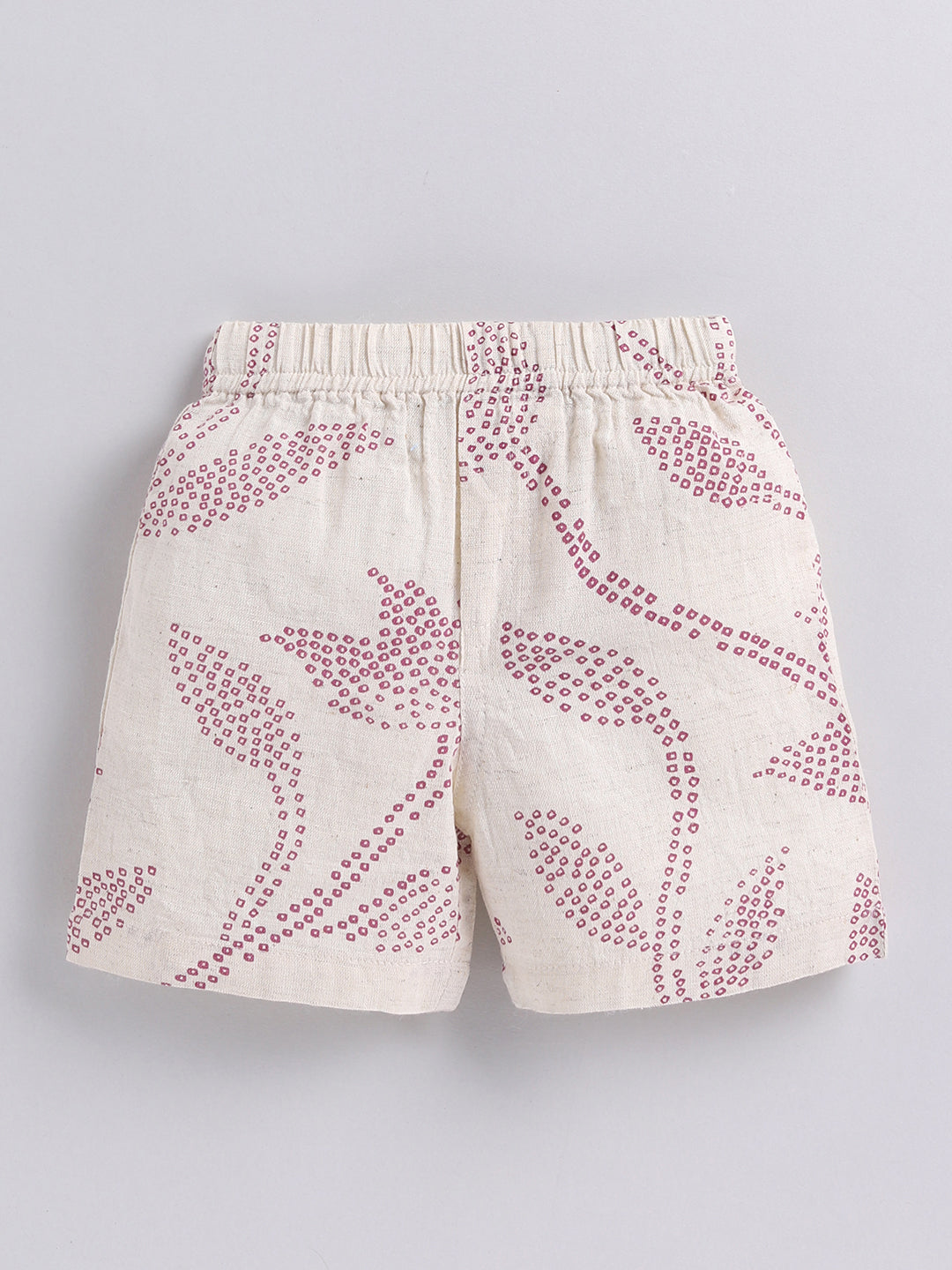 Purple Floral Cotton Short Sleeves Co-ord Set